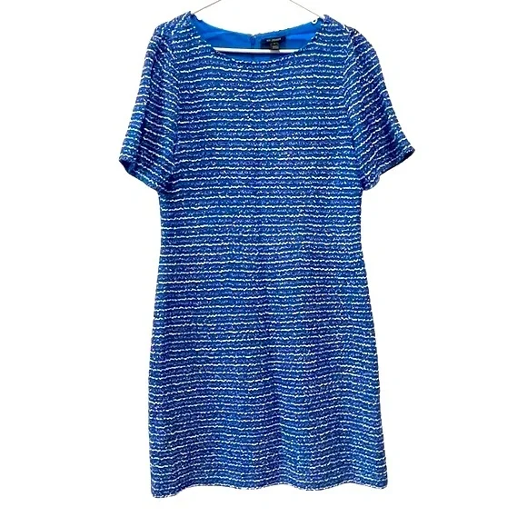 ST. JOHN COLLECTION Butterfly Ribbon Tweed Knit A-Line Dress - Picture 9 of 14